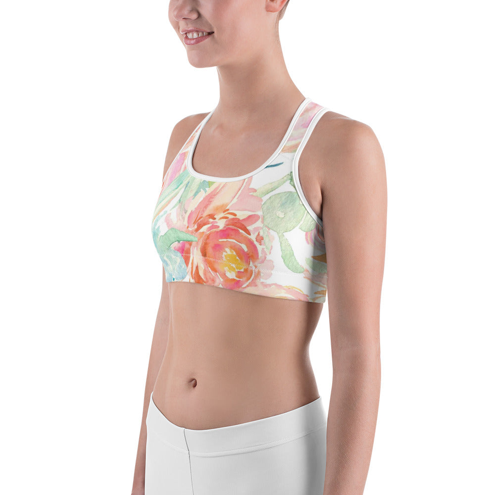 Spring Floral Sports bra