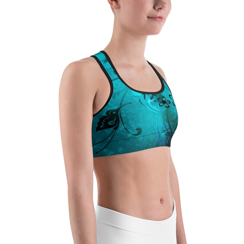 Teal Fantasma Sports bra