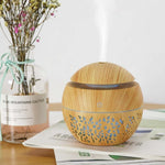 130ML USB Wood Grain Aromatherapy Diffuser With 7 Colors