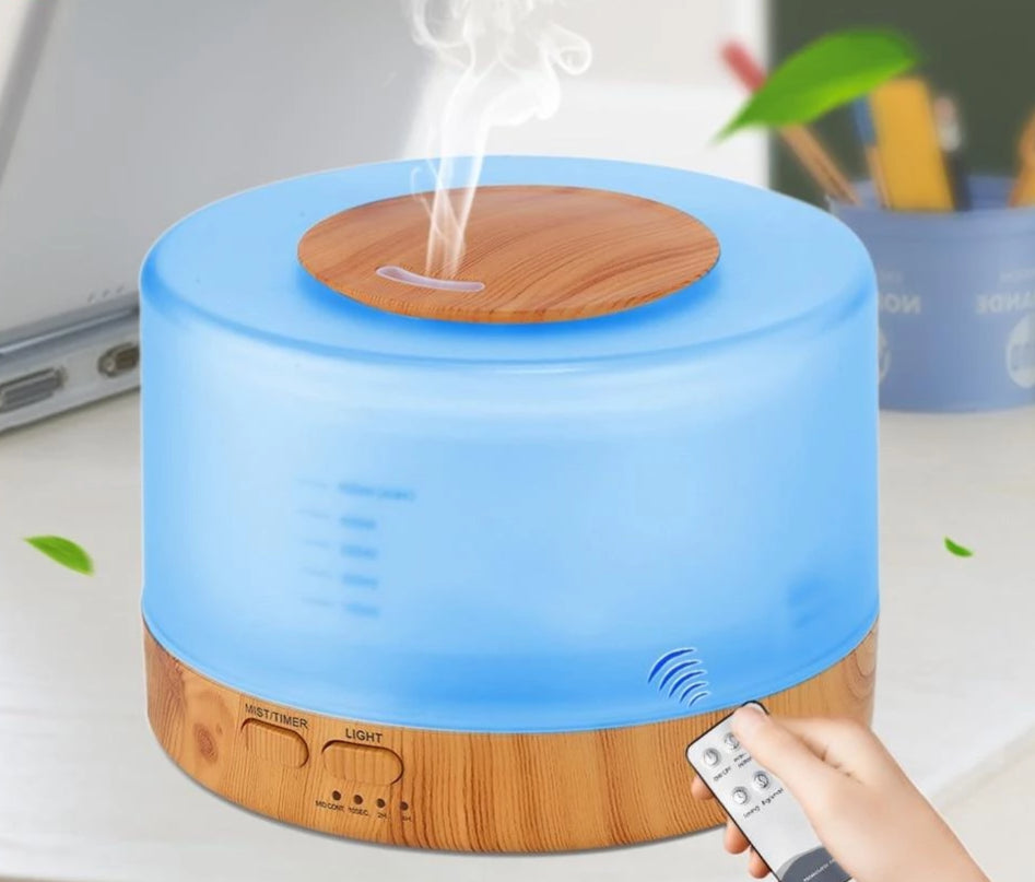 500ml Humidifier and Essential Oil Diffuser With Remote Control-U