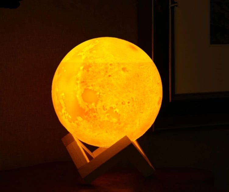 3D Moon Moonlight Diffuser with 3Color Changing Night Light -USB- U