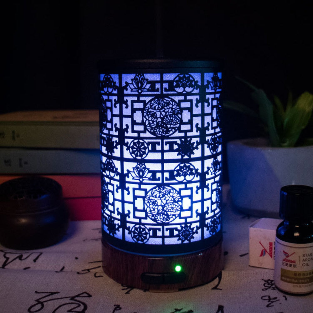 100 ml Metal Owl or Chinese Grid Essential Oil Diffuser