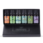 100% Pure Essential Oils 10ML 6pcs Aromatherapy Eucalyptus Peppermint Lemongrass Orange Tea Tree zenofsleep.com