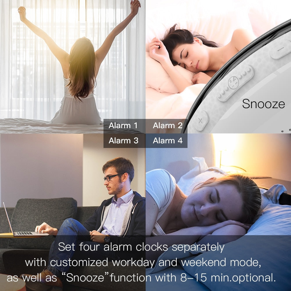 Sunrise alarm clock, wifi clock, zenofsleep.com