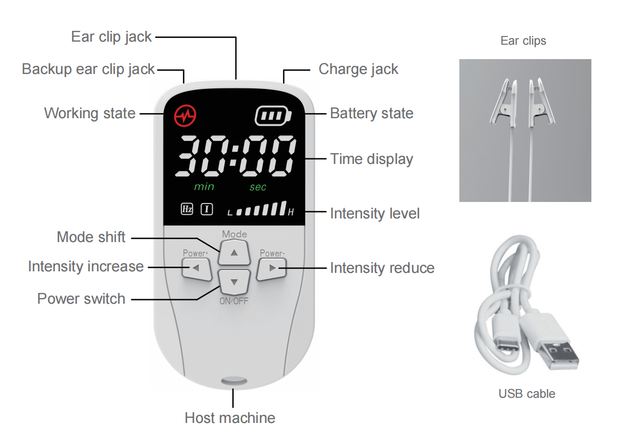 adjustable alpha stim cranial electrotherapy device cranial electrical stimulation devices cranial electrical stimulation ces insomnia device ces device, CES MAX 2, vagus nerve stimulation, relief anxiety