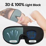 3d memory foam eye mask, comfortable, 100 percent light blocking, good for eye lash extensions