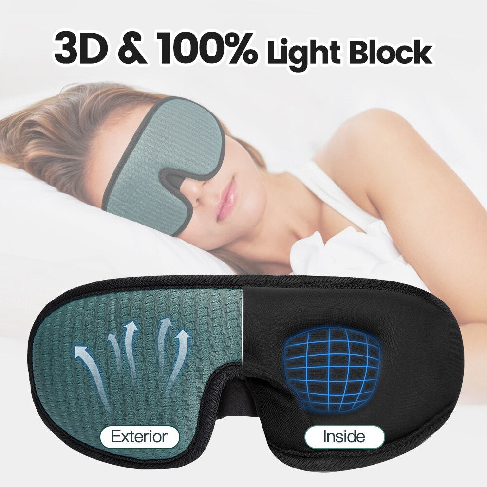 3d memory foam eye mask, comfortable, 100 percent light blocking, good for eye lash extensions