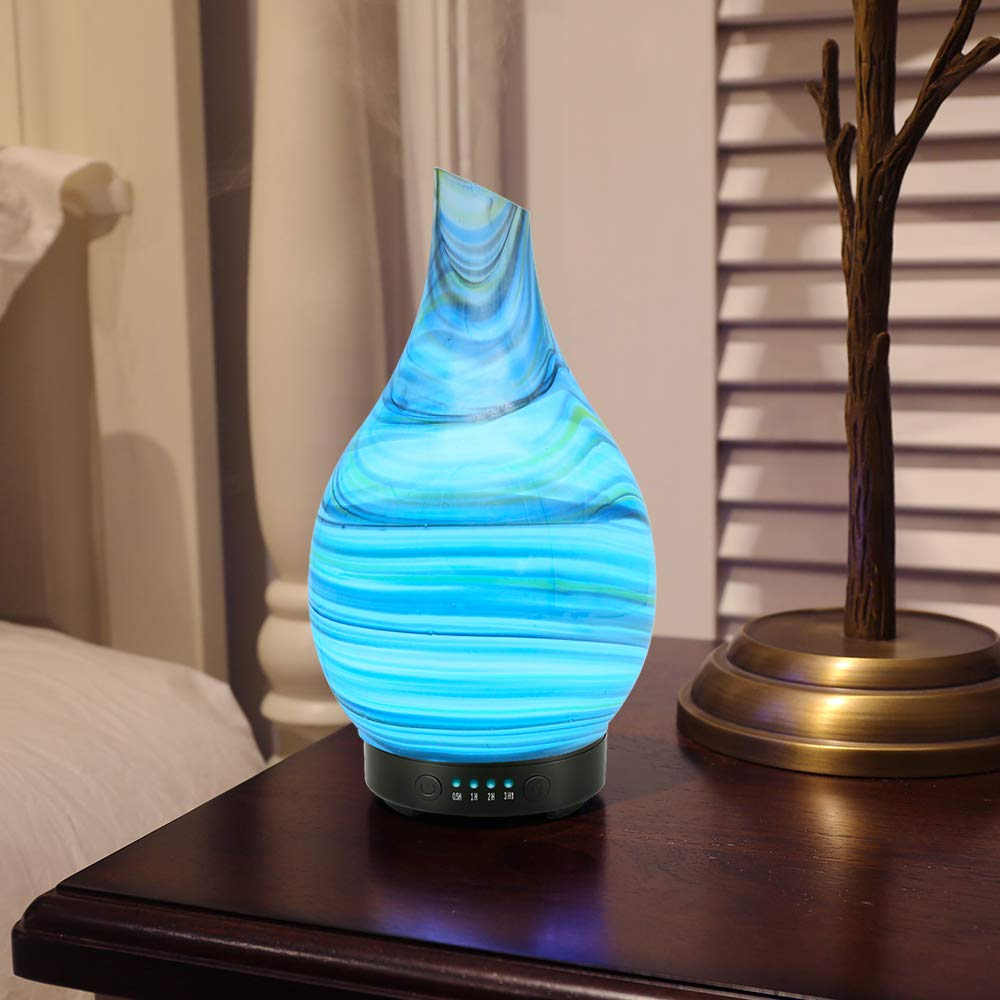 100ml LED Marbled Essential Oil Diffuser-U